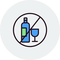 No Alcohol Vector Icon