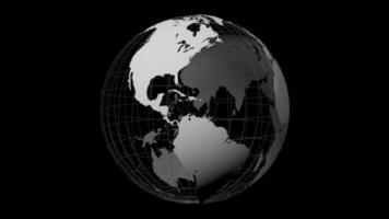 3d Erde mit alle Kontinente - - Europa, Asien, Afrika, Süd Amerika, Norden Amerika, Australien video