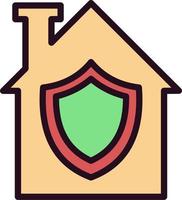 icono de vector de protección del hogar