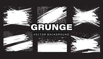 Set of overlay grunge vector background with dust and scratched textured effect.