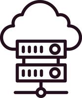 icono de vector de servidor de nube