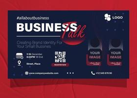 Digital marketing agency and business corporate webinar banner template design vector