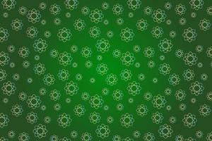 Pattern with geometric elements in green tones abstract gradient background vector