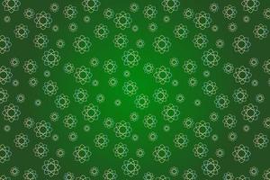 Pattern with geometric elements in green tones abstract gradient background vector