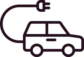 Electric Car Vector Icon