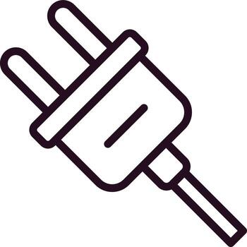 icono de vector de enchufe