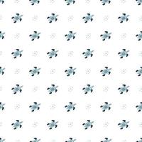 Sea turtle seamless pattern Cute swimming blue turtles. Boys nautical pattern wallpaper. Sea baby kids background, surface textures. Hand drawn ocean animals. Simple summer vector illustration.