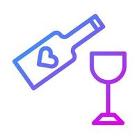 vino icono degradado púrpura estilo enamorado ilustración vector elemento y símbolo Perfecto.