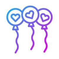 balloon icon gradient purple style valentine illustration vector element and symbol perfect.