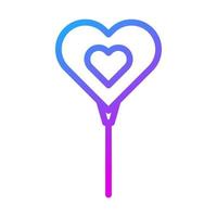 globo icono degradado púrpura estilo enamorado ilustración vector elemento y símbolo Perfecto.