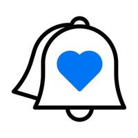 campana icono duotono azul estilo enamorado ilustración vector elemento y símbolo Perfecto.