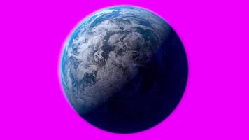 rotierend Erde isoliert von Hintergrund video