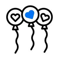 balloon icon duotone blue style valentine illustration vector element and symbol perfect.