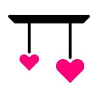 decoration icon solid black pink style valentine illustration vector element and symbol perfect.