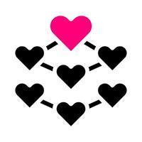 decoration icon solid black pink style valentine illustration vector element and symbol perfect.