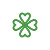 Green Clover Leaf Logo Template vector