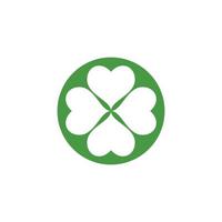 Green Clover Leaf Logo Template vector