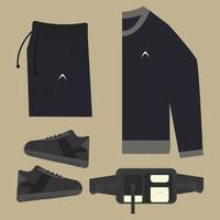 Flatlay clothes illustration vector