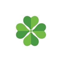 Green Clover Leaf Logo Template vector