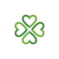 Green Clover Leaf Logo Template vector