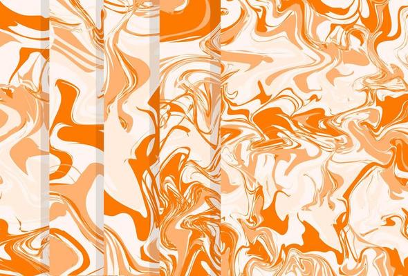 abstract marble patterns, wood texture, watercolor marble patterns. Orange and yellow. Vector background. Trendy textiles, fabrics, wrappers. Aqua ink painting on water