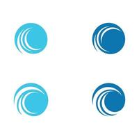 Water wave icon vector