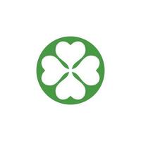 Green Clover Leaf Logo Template vector