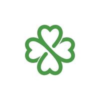 Green Clover Leaf Logo Template vector