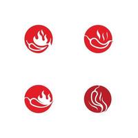 Red hot natural chili icon vector Illustration