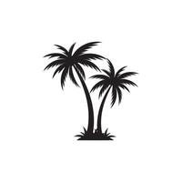 Palm tree summer logo template vector