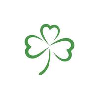 Green Clover Leaf Logo Template vector