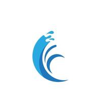 Water wave icon vector