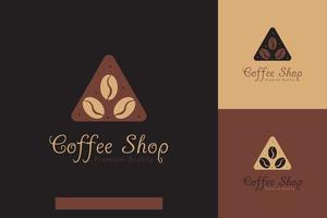 conjunto de plantillas de diseño vectorial del logotipo de la cafetería con diferentes estilos de color vector