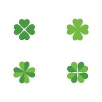 Green Clover Leaf Logo Template vector