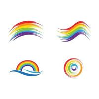 Rainbow template vector