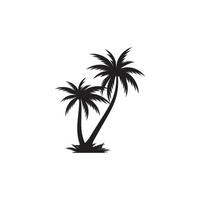 Palm tree summer logo template vector