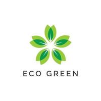 un eco verde moderno logo diseño vector