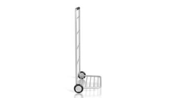 3D Pushcart on White Background - Great for Topics Like Transportation, Delivery etc. video