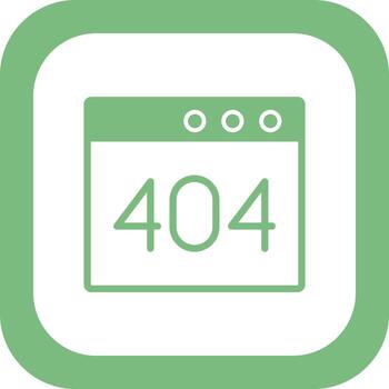 Browser Error 404 Vector Icon