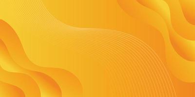 Minimal geometric background. Orange elements with fluid gradient. vector