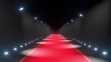 3d rouge tapis et lumières - événement, spectacle concept video