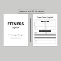 diario de fitness e interior kdp vector