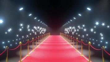 3D Red Carpet, Barriers, Blinking Lights and Flash Lights - Show, Event Concept video