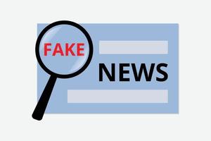 Fake news published on social networks and hoax information on the internet vector