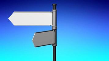 3D Signpost, Roadsign with Two Arrows video
