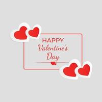 Abstract happy valentines day text with love vector background