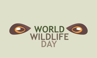 World wildlife day. design for poster, banner vector illustration