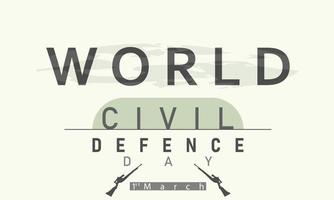 Vector illustration world Civil defence day.