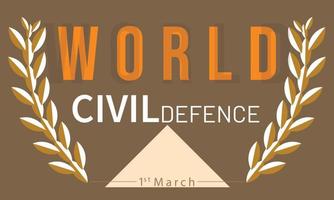 Vector illustration world Civil defence day.