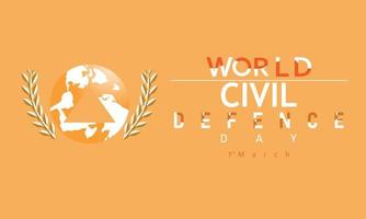 Vector illustration world Civil defence day.